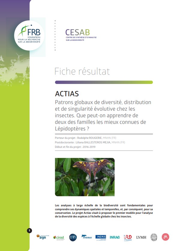 Actias | Patrons globaux de diversité, distribution et singularité évolutive chez les insectes