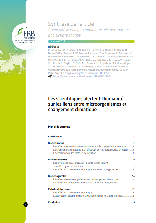 Les scientifiques alertent l’humanité sur les liens entre microorganismes et changement climatique