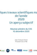Jean-François Silvain, président de la FRB, revient sur des articles scientifiques qui ont marqué 2020