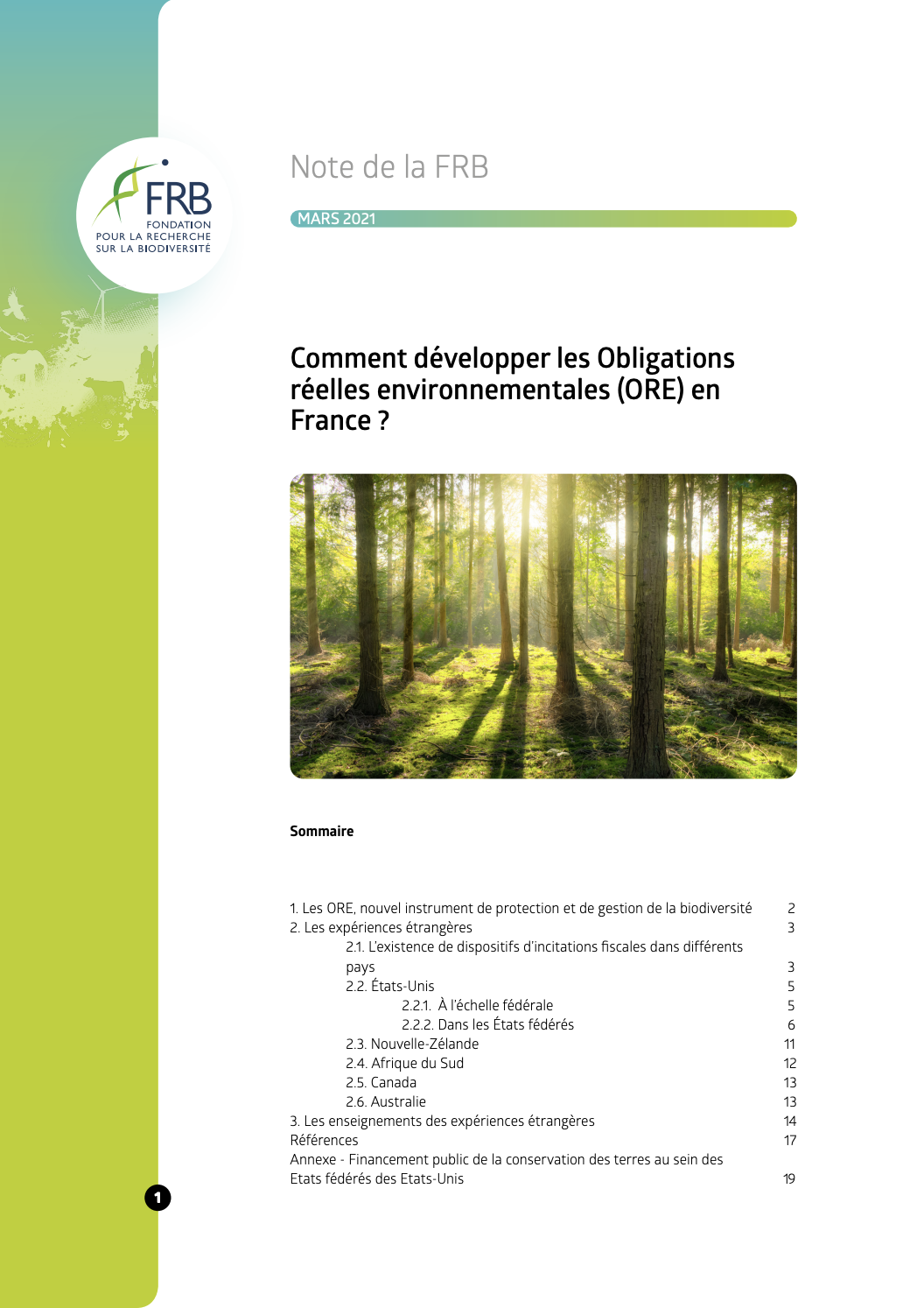 Comment développer les Obligations réelles environnementales (ORE) en France ?