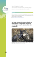 Les loups rendent les routes plus sûres, permettant d’importants bénéfices économiques