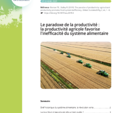 Le paradoxe de la productivité : la productivité agricole favorise l’inefficacité du système alimentaire