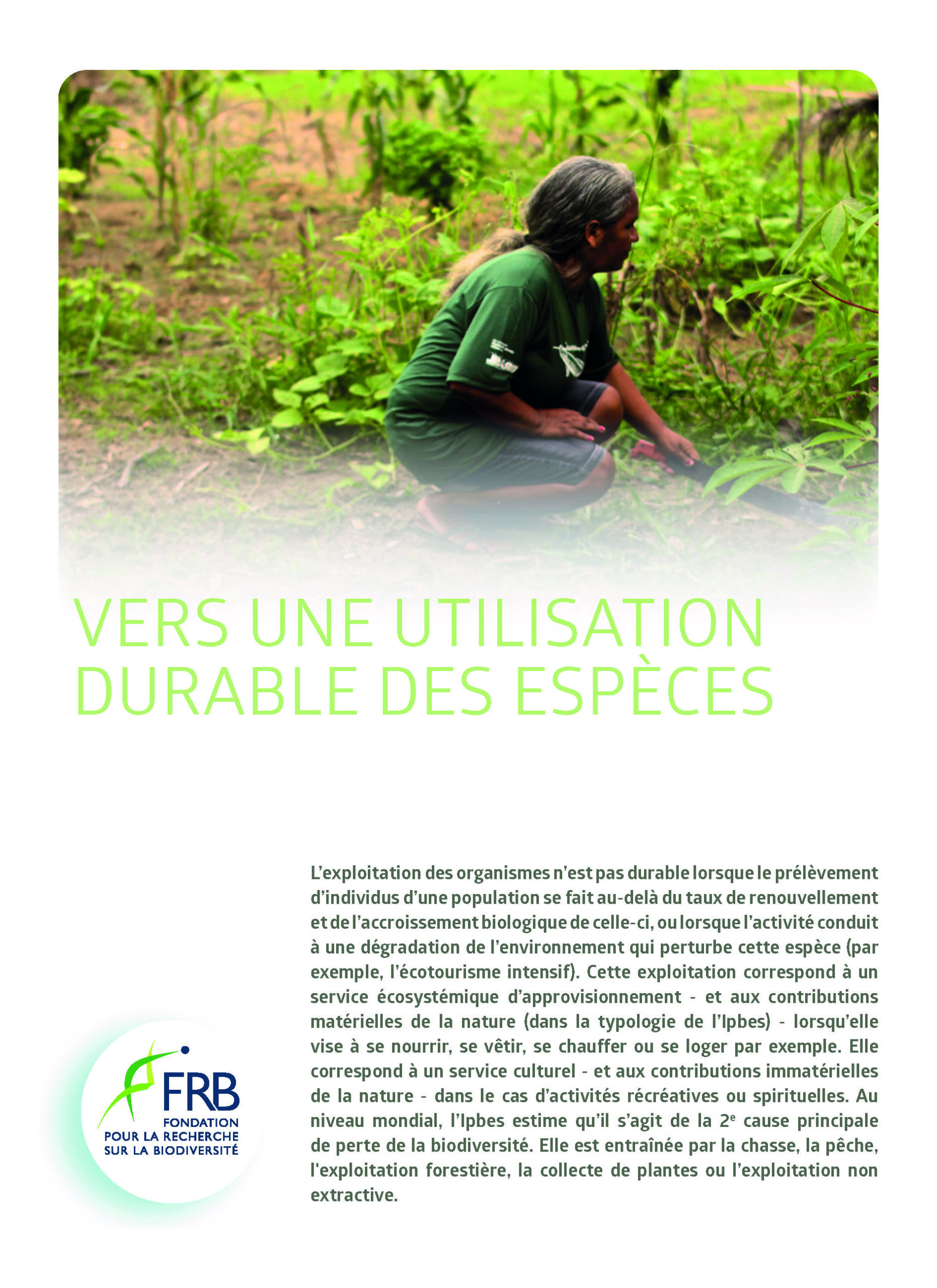 Vers une utilisation durable des espèces