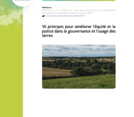 Dix principes pour améliorer l’équité et la justice dans la gouvernance et l’usage des terres