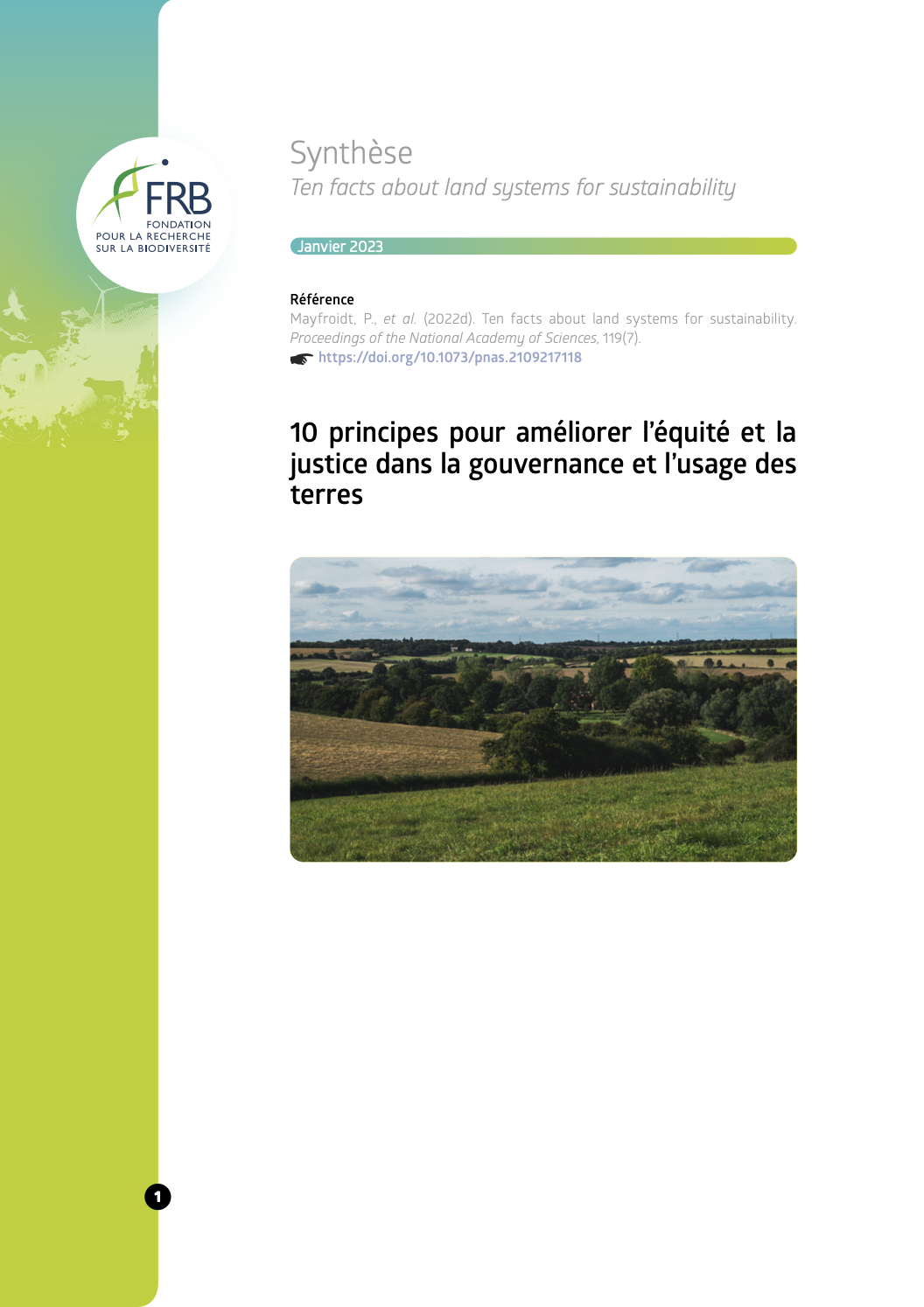 Dix principes pour améliorer l’équité et la justice dans la gouvernance et l’usage des terres