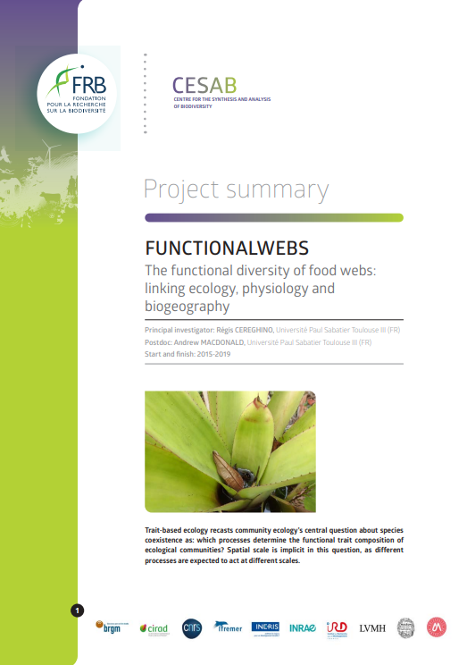 FunctionalWebs | Diversité fonctionnelle des réseaux trophiques : le lien entre écologie, physiologie et biogéographie