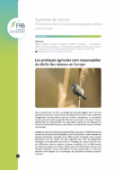 Les pratiques agricoles sont responsables du déclin des oiseaux en Europe