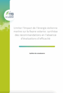 Limiter l’impact de l’énergie éolienne marine sur la faune volante: synthèse des recommandations en l’absence d’évaluations d’efficacité. Synthèse de connaissances