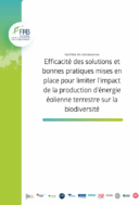 Efficacité des solutions et bonnes pratiques mises en place pour limiter l’impact de la production d’énergie éolienne terrestre sur la biodiversité
